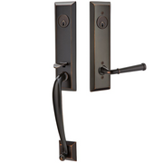 Emtek Adams Tubular Entryset Monolithic with Merrimack Lever