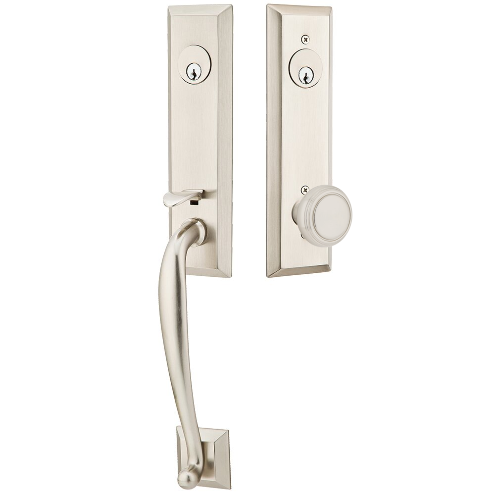 Emtek Adams Tubular Entryset Monolithic with Norwich Knob