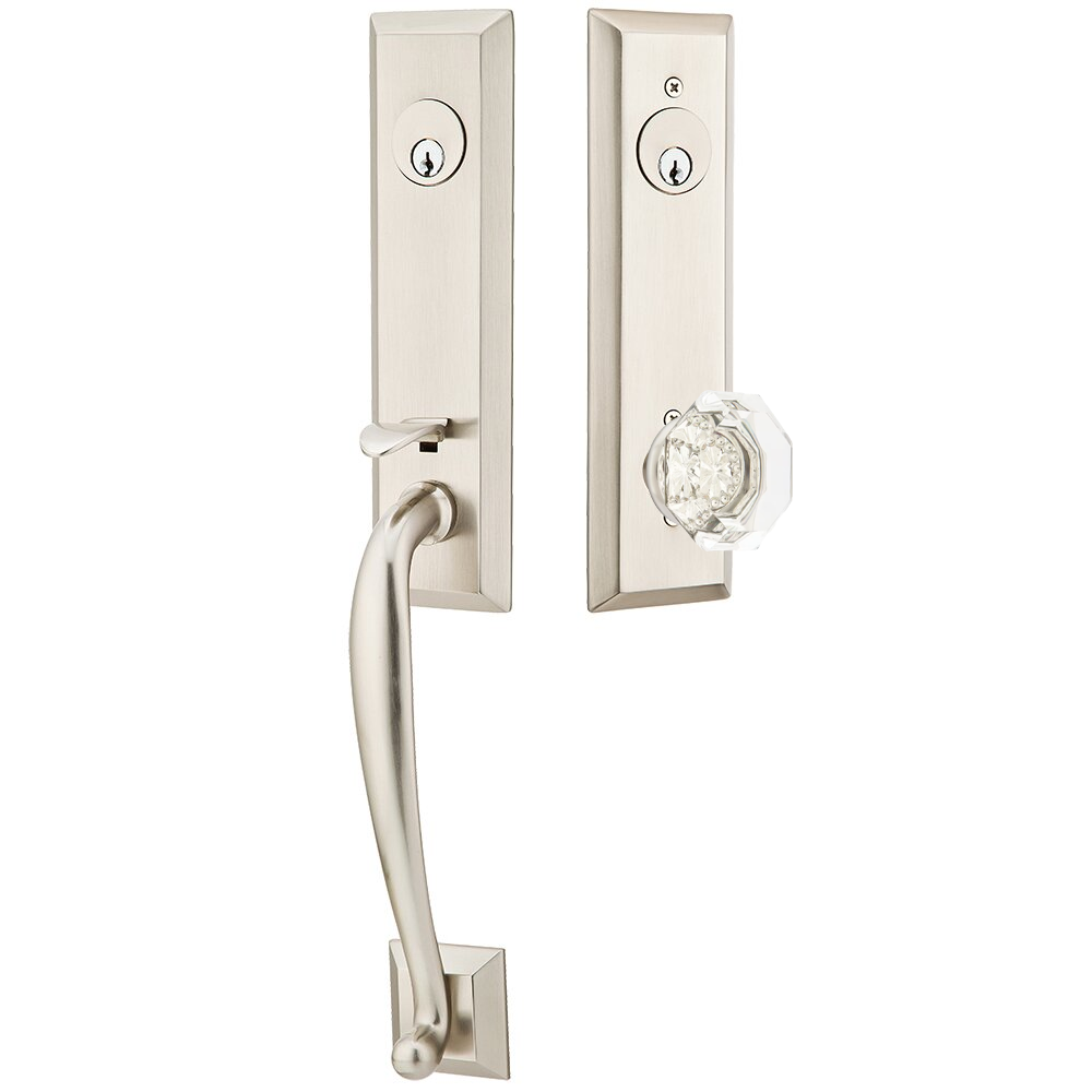 Emtek Adams Tubular Entryset Monolithic with Old Town Knob