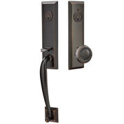 Emtek Adams Tubular Entryset Monolithic with Ribbon & Reed Knob