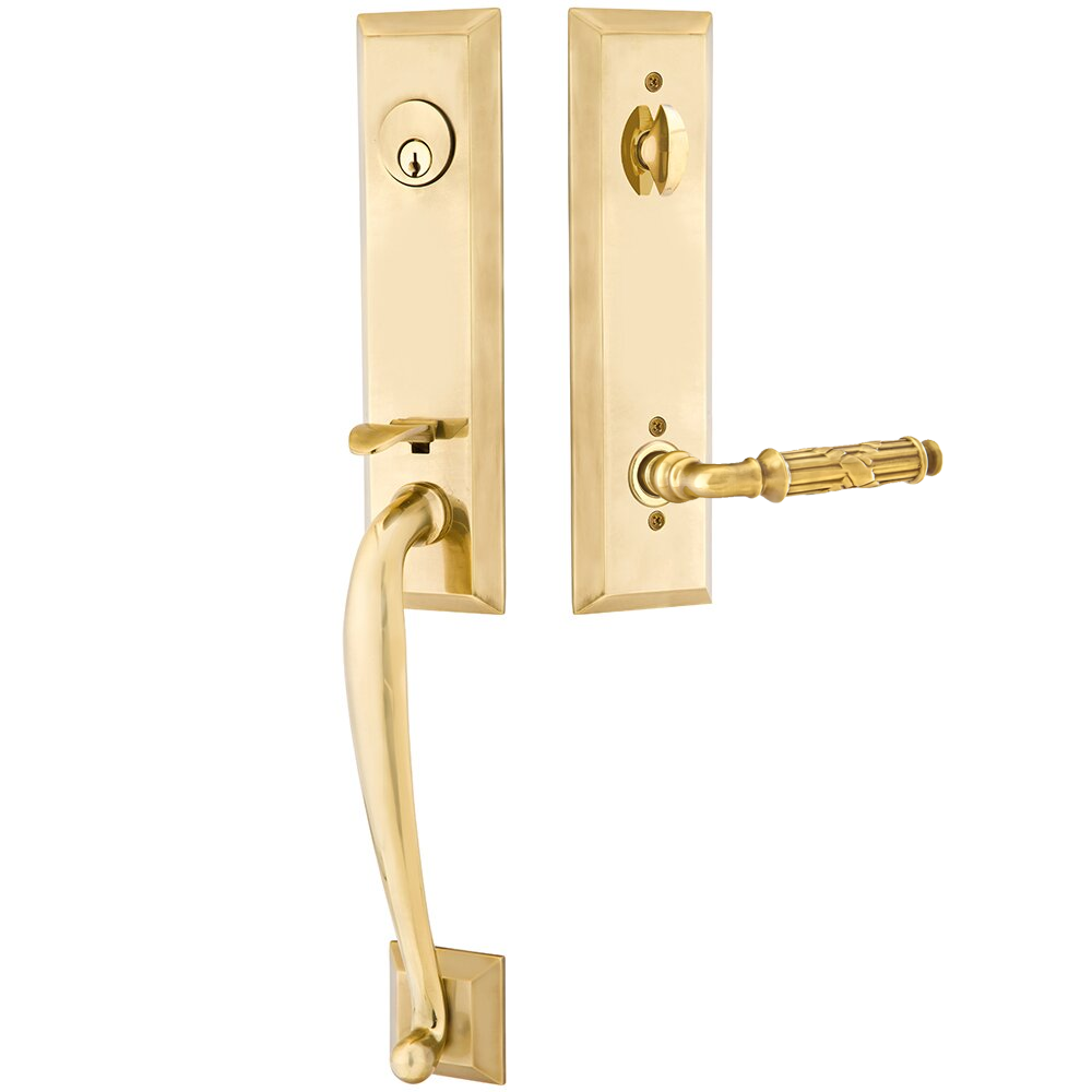 Emtek Adams Tubular Entryset Monolithic with Ribbon & Reed Lever