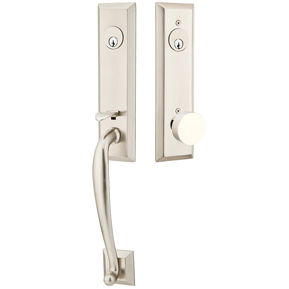 Emtek Adams Tubular Entryset Monolithic with Round Knob