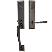 Emtek Adams Tubular Entryset Monolithic with Santa Fe Lever