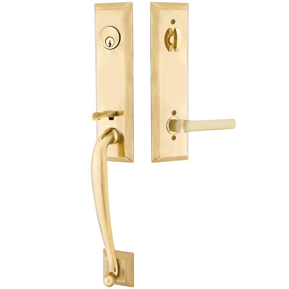 Emtek Adams Tubular Entryset Monolithic with Spencer Lever