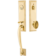 Emtek Adams Tubular Entryset Monolithic with Victoria Knob