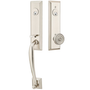 Emtek Adams Tubular Entryset Monolithic with Waverly Knob