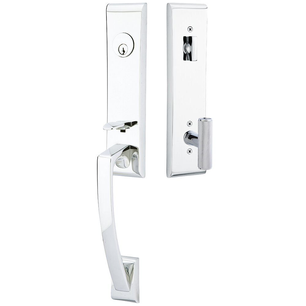 Emtek Apollo Tubular Entryset Monolithic with Ace Knurled Knob