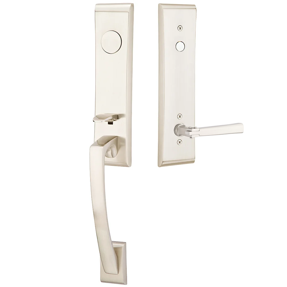 Emtek Apollo Tubular Entryset Monolithic with Arts & Crafts Lever