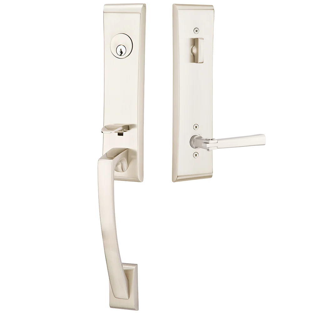 Emtek Apollo Tubular Entryset Monolithic with Arts & Crafts Lever
