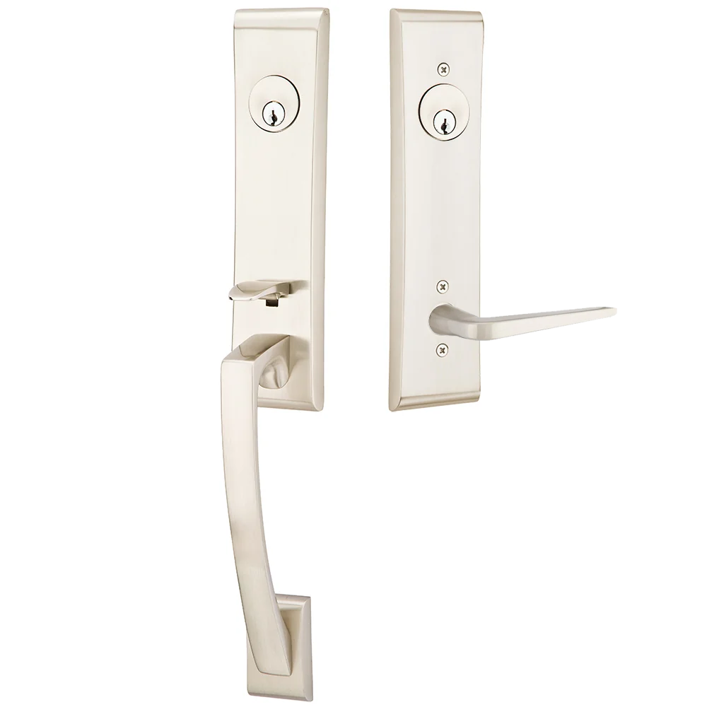 Emtek Apollo Tubular Entryset Monolithic with Athena Lever