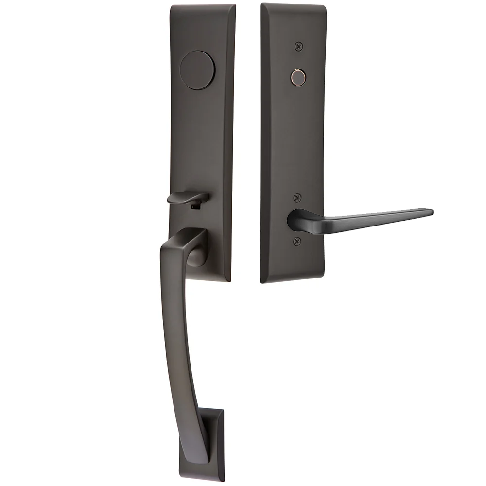 Emtek Apollo Tubular Entryset Monolithic with Athena Lever