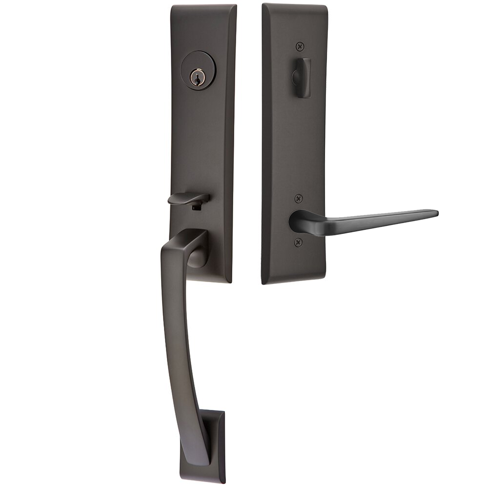 Emtek Apollo Tubular Entryset Monolithic with Athena Lever