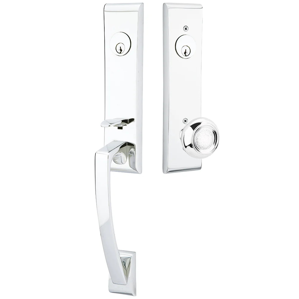 Emtek Apollo Tubular Entryset Monolithic with Belmont Knob