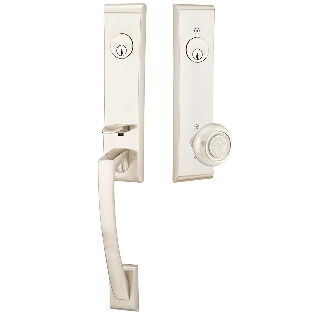 Emtek Apollo Tubular Entryset Monolithic with Belmont Knob