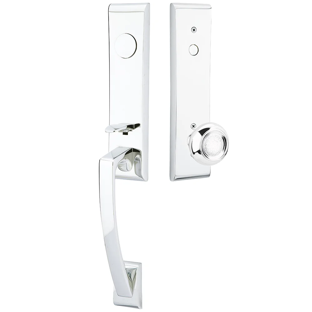 Emtek Apollo Tubular Entryset Monolithic with Belmont Knob