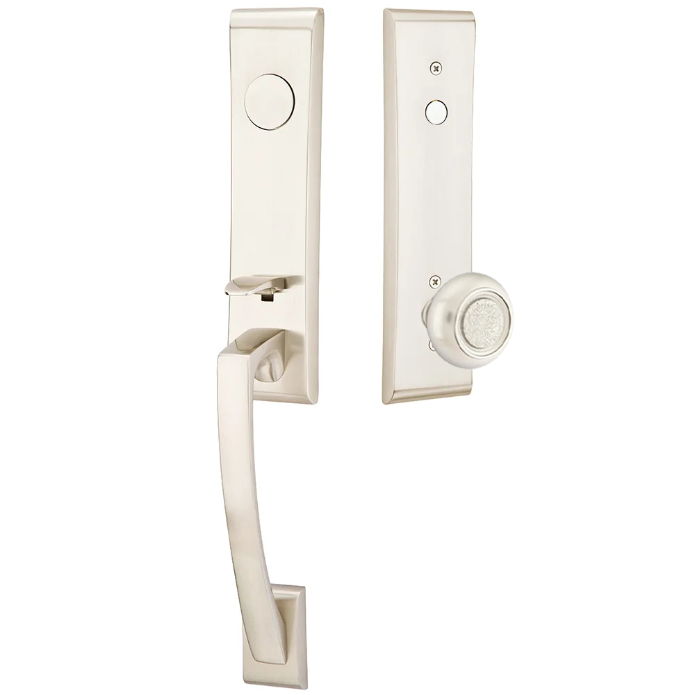 Emtek Apollo Tubular Entryset Monolithic with Belmont Knob