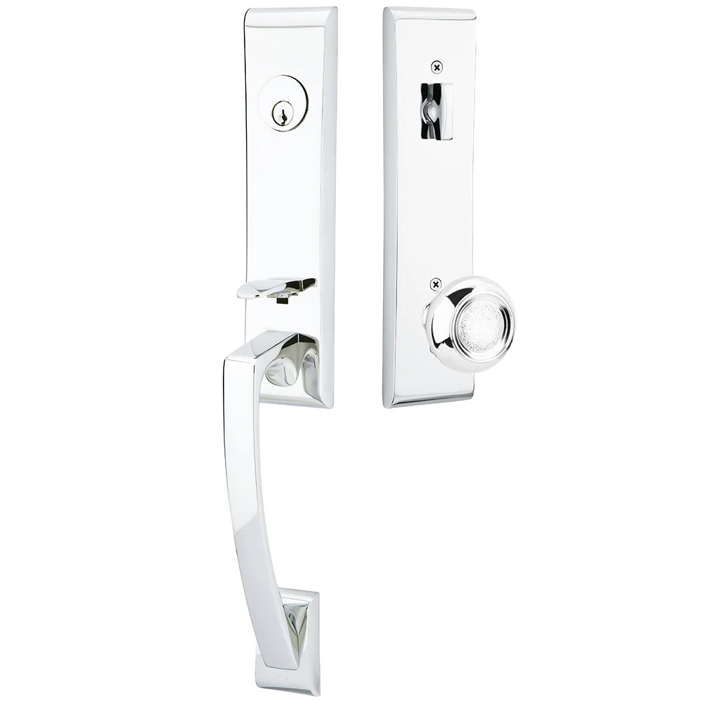 Emtek Apollo Tubular Entryset Monolithic with Belmont Knob