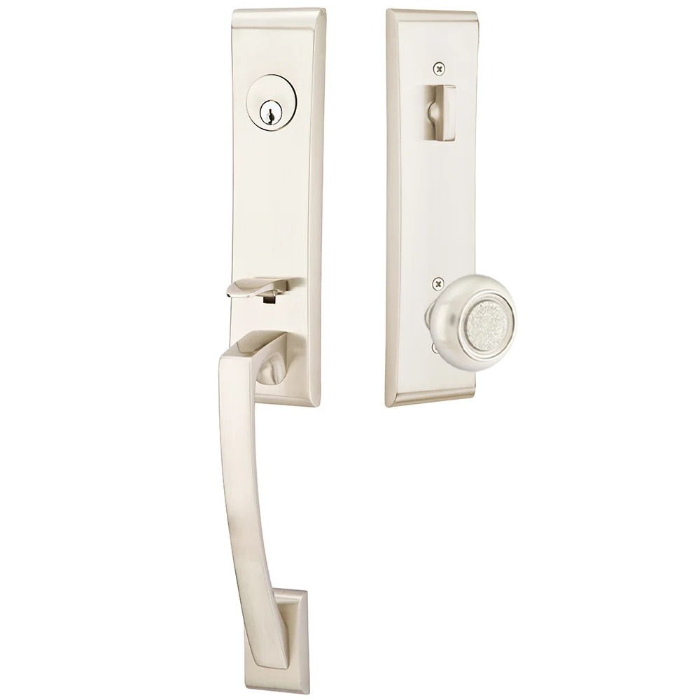 Emtek Apollo Tubular Entryset Monolithic with Belmont Knob
