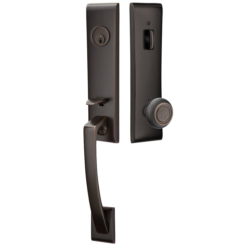 Emtek Apollo Tubular Entryset Monolithic with Belmont Knob