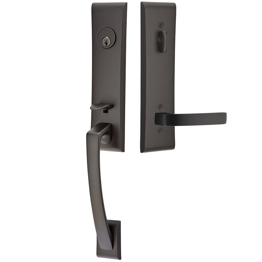 Emtek Apollo Tubular Entryset Monolithic with Breslin Lever