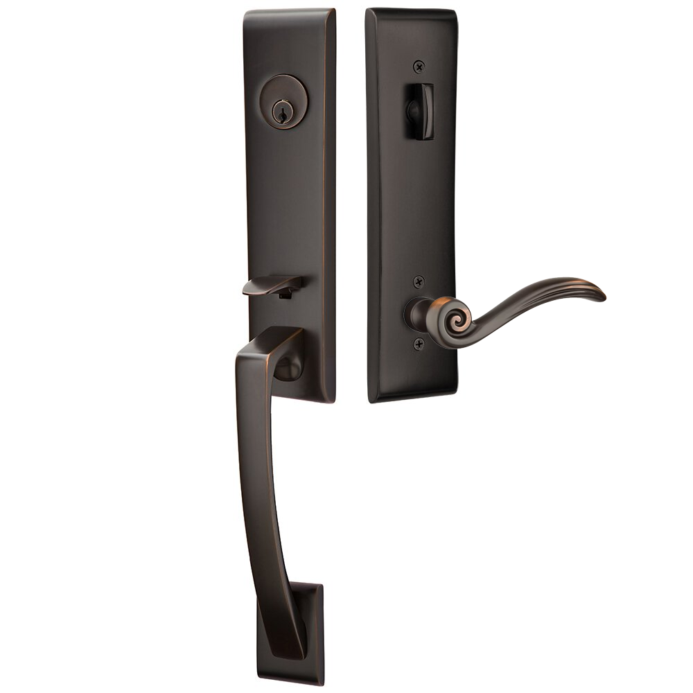 Emtek Apollo Tubular Entryset Monolithic with Elan Lever