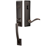 Emtek Apollo Tubular Entryset Monolithic with Elan Lever