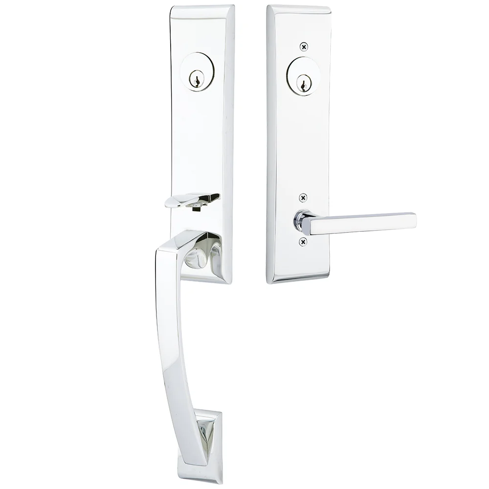 Emtek Apollo Tubular Entryset Monolithic with Freestone Lever