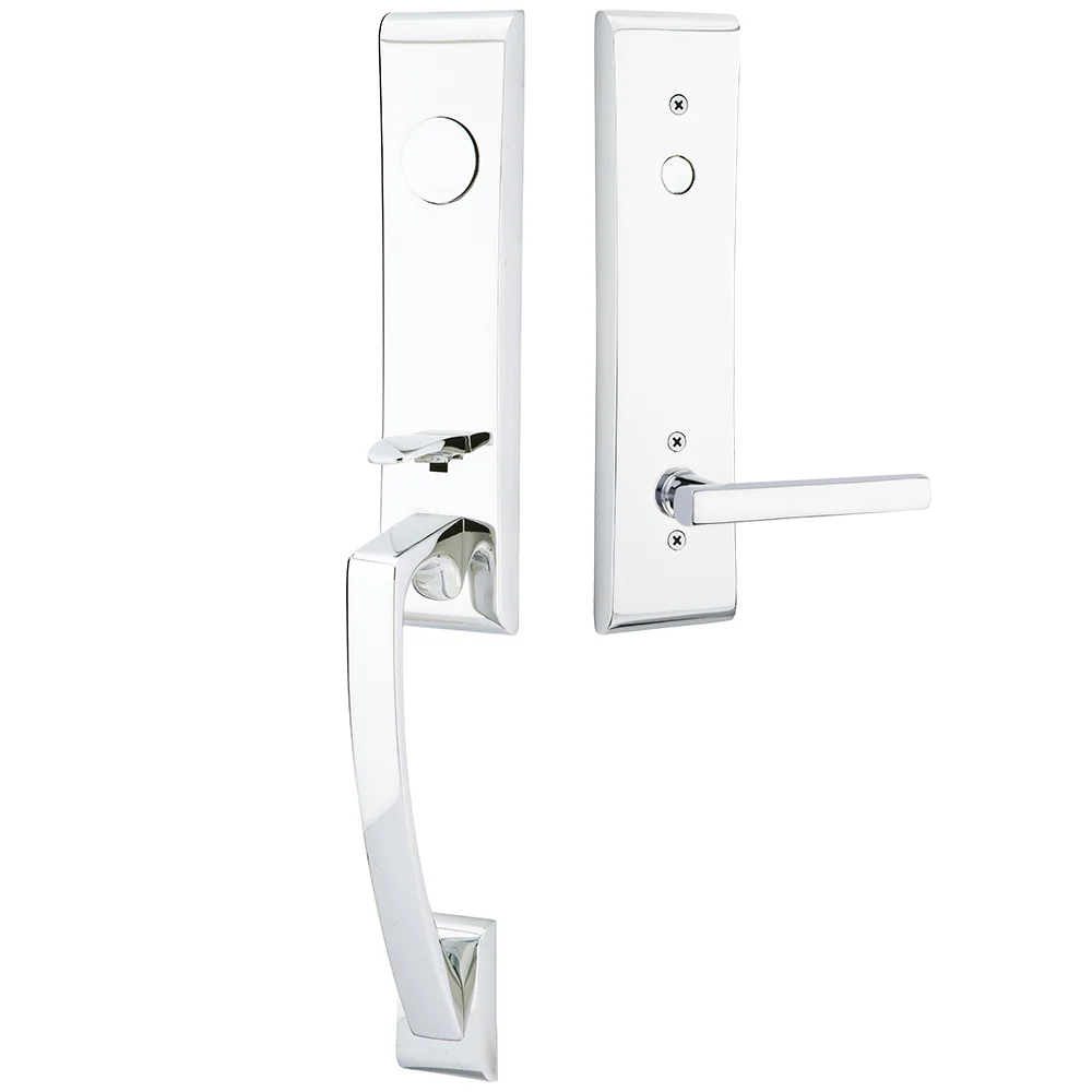 Emtek Apollo Tubular Entryset Monolithic with Freestone Lever