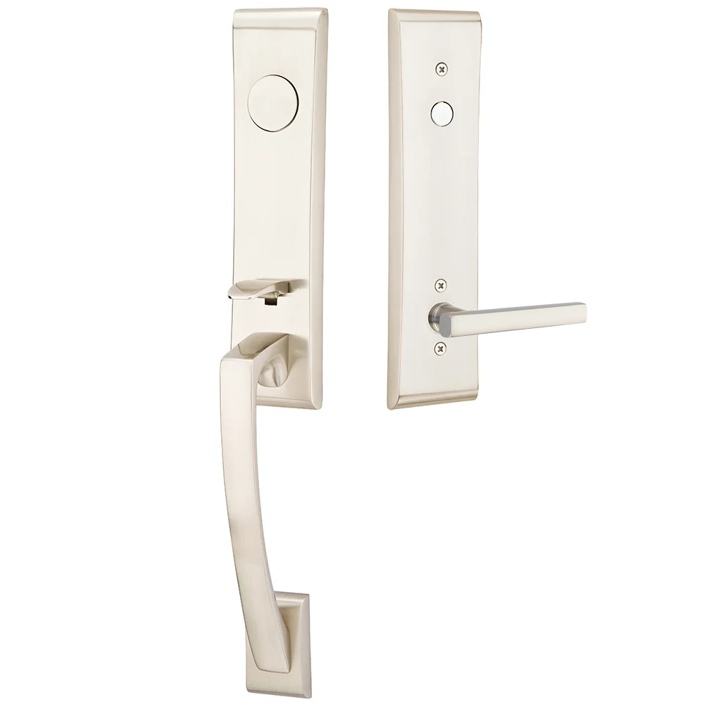 Emtek Apollo Tubular Entryset Monolithic with Freestone Lever