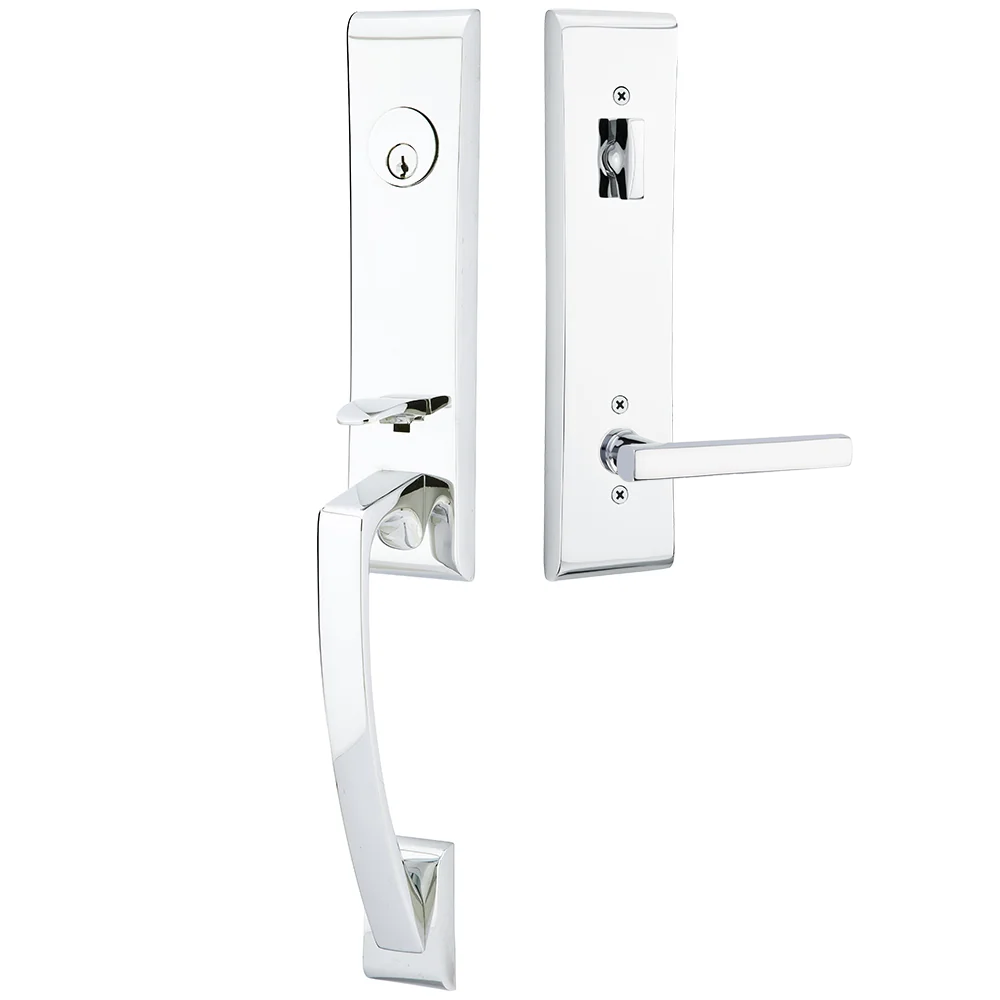 Emtek Apollo Tubular Entryset Monolithic with Freestone Lever