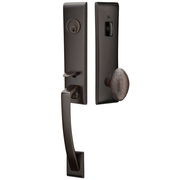 Emtek Apollo Tubular Entryset Monolithic with Hammered Egg Knob