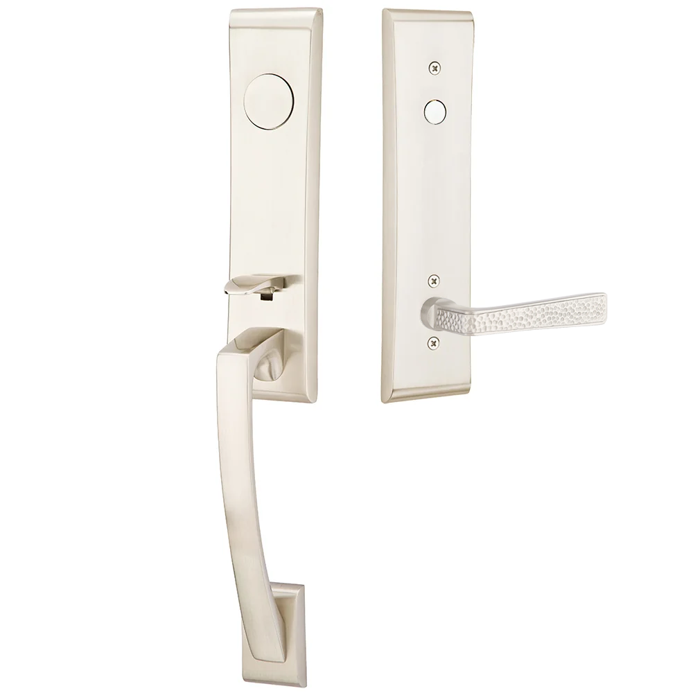 Emtek Apollo Tubular Entryset Monolithic with Hammered Lever