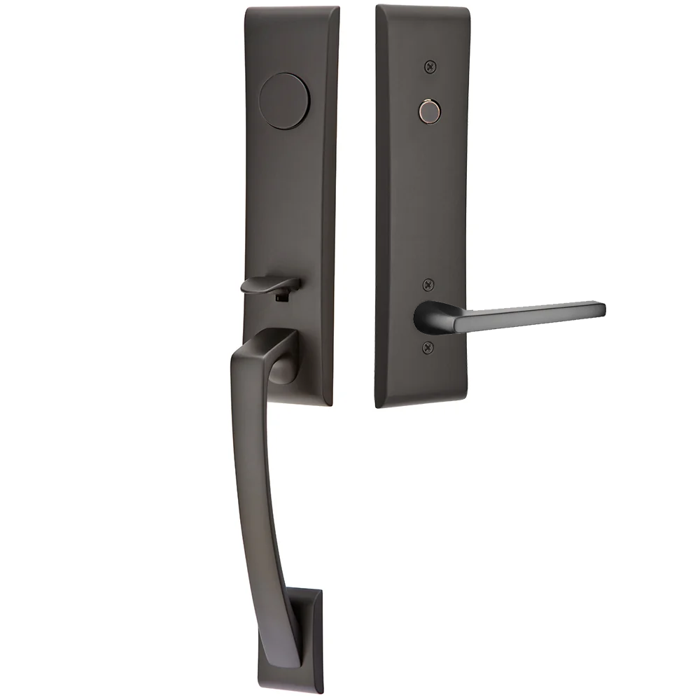 Emtek Apollo Tubular Entryset Monolithic with Helios Lever