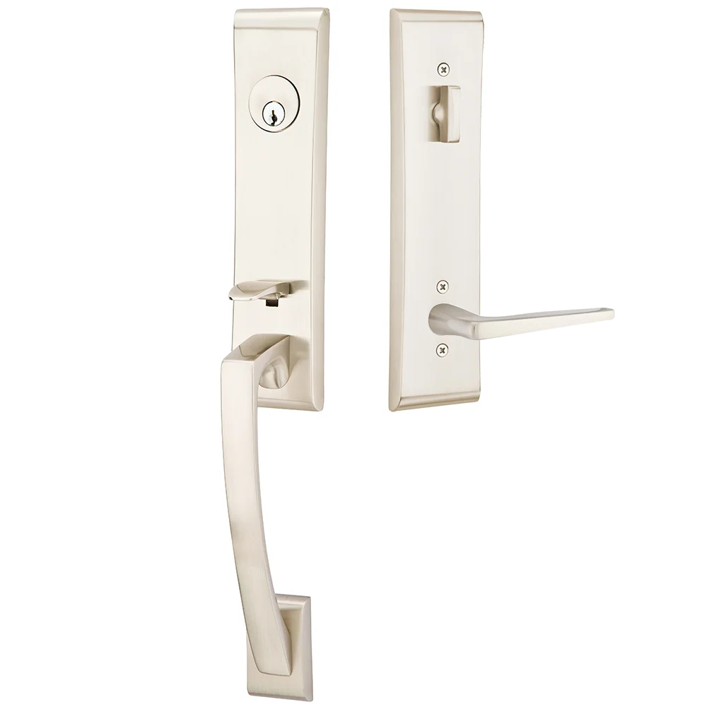 Emtek Apollo Tubular Entryset Monolithic with Hermes Lever