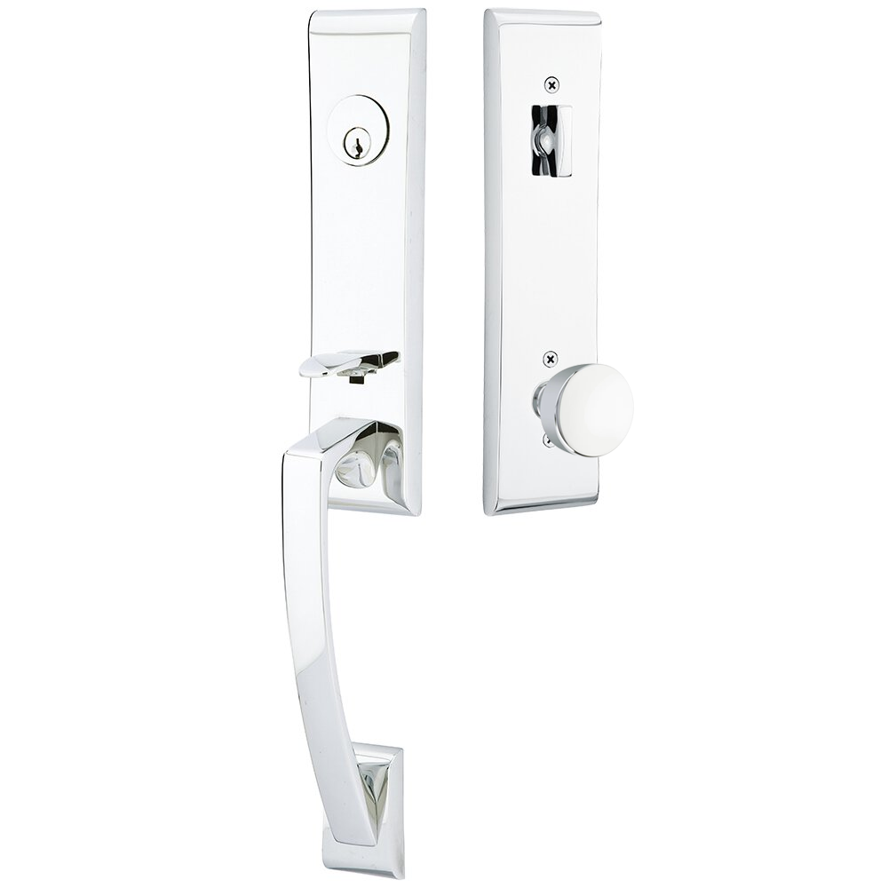 Emtek Apollo Tubular Entryset Monolithic with Laurent Knob