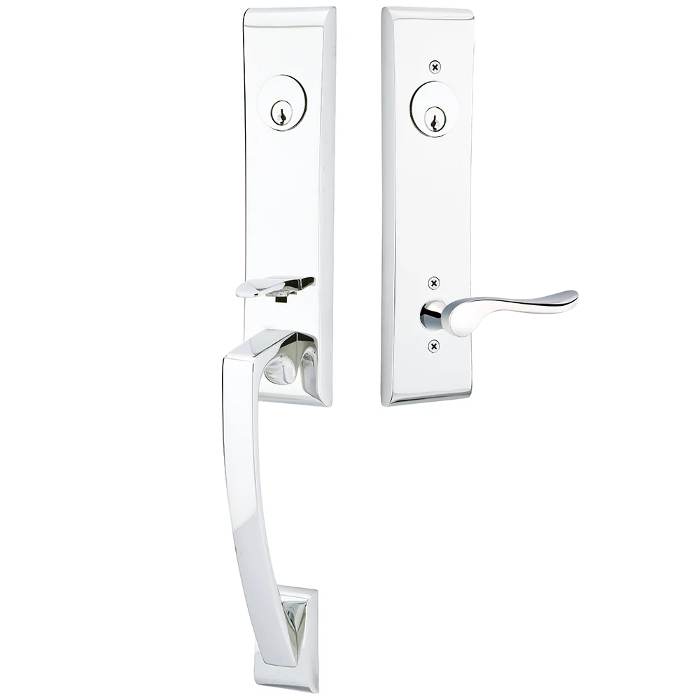 Emtek Apollo Tubular Entryset Monolithic with Luzern Lever