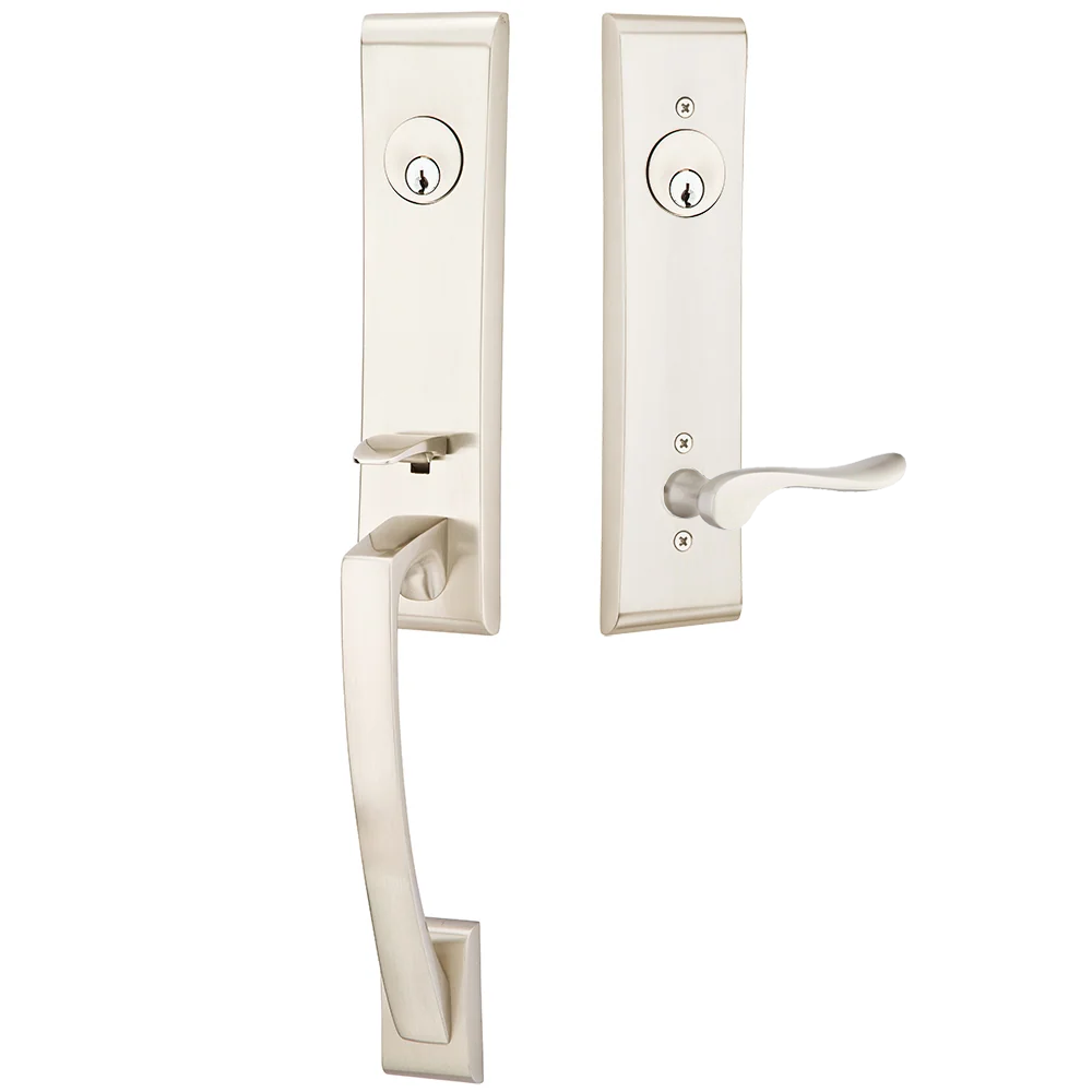 Emtek Apollo Tubular Entryset Monolithic with Luzern Lever