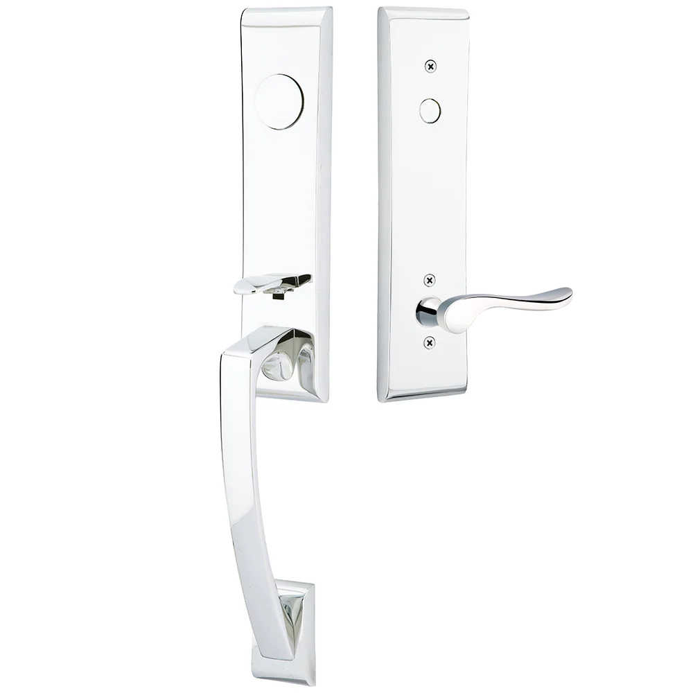 Emtek Apollo Tubular Entryset Monolithic with Luzern Lever