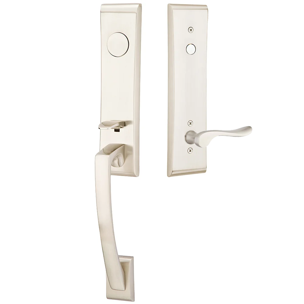 Emtek Apollo Tubular Entryset Monolithic with Luzern Lever