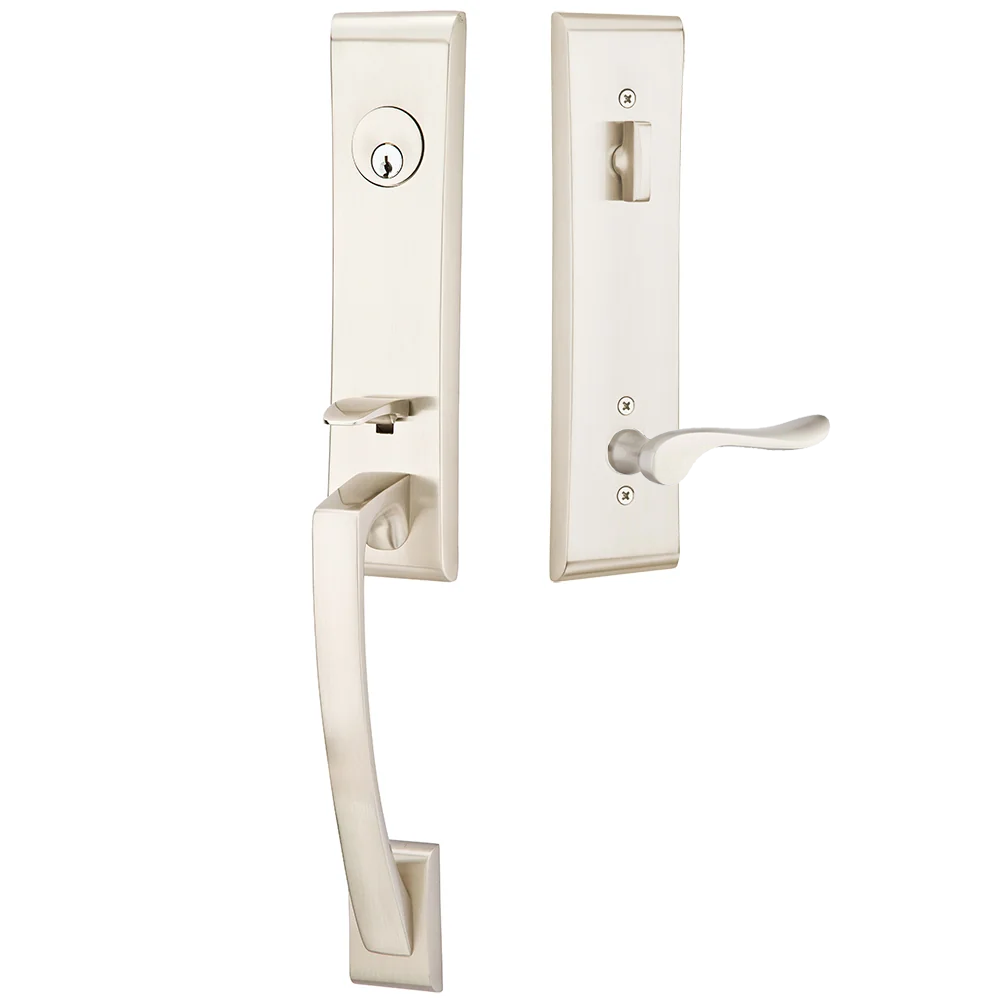 Emtek Apollo Tubular Entryset Monolithic with Luzern Lever