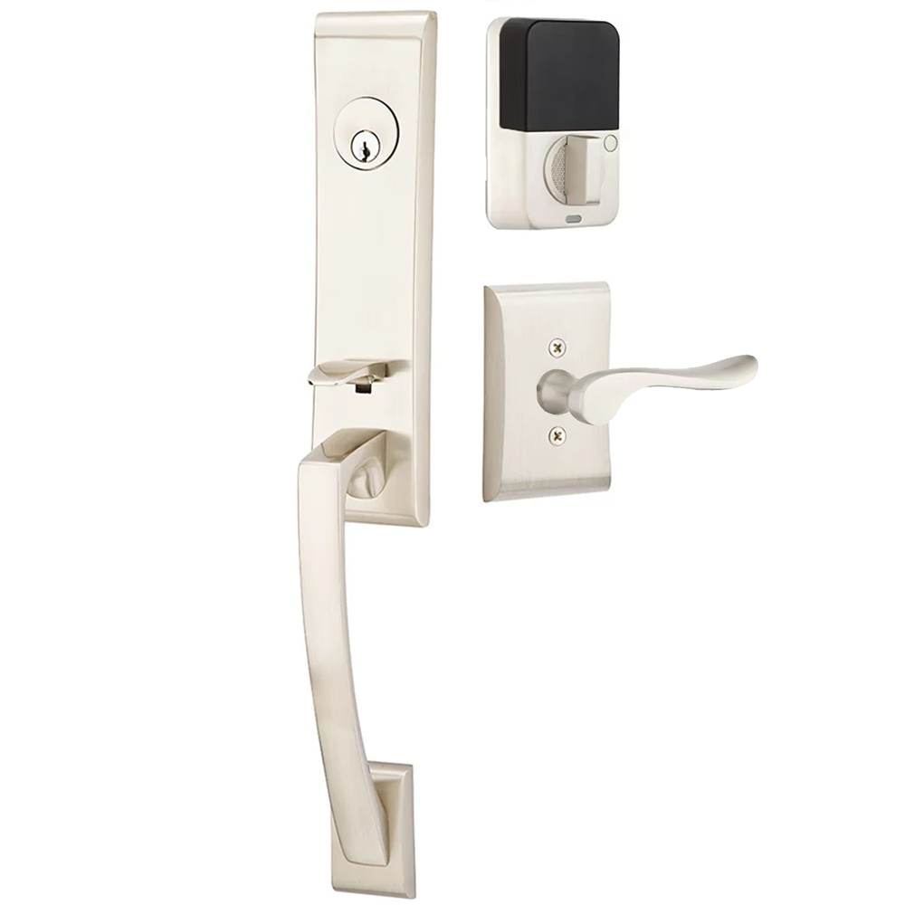 Emtek Apollo Tubular Entryset Monolithic with Luzern Lever