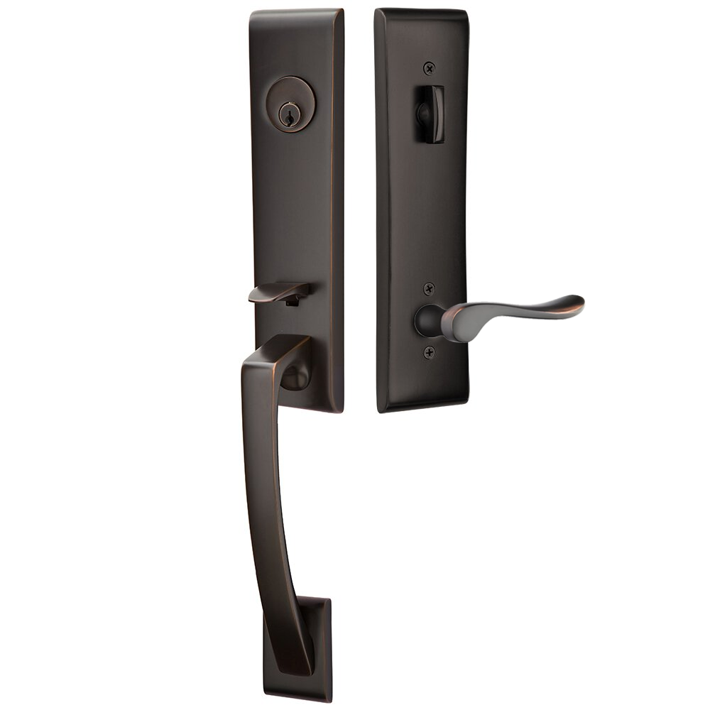 Emtek Apollo Tubular Entryset Monolithic with Luzern Lever