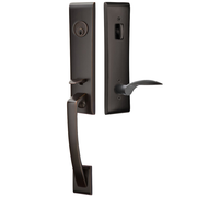 Emtek Apollo Tubular Entryset Monolithic with Mercury Lever