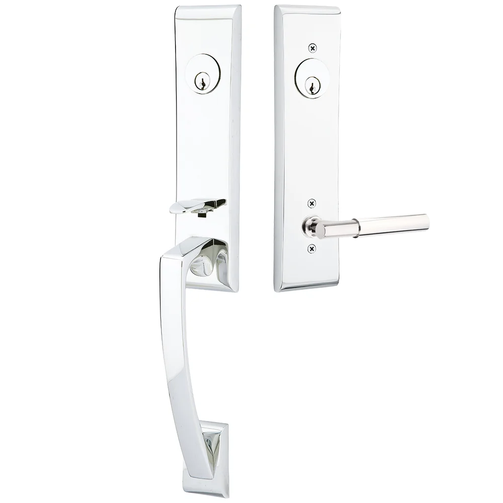 Emtek Apollo Tubular Entryset Monolithic with Myles Lever