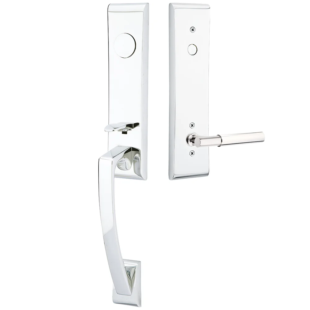 Emtek Apollo Tubular Entryset Monolithic with Myles Lever