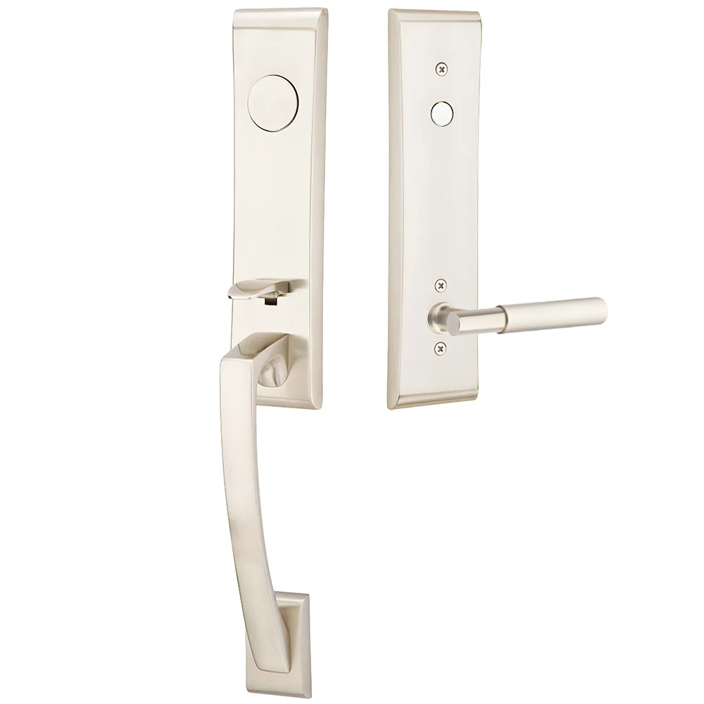 Emtek Apollo Tubular Entryset Monolithic with Myles Lever