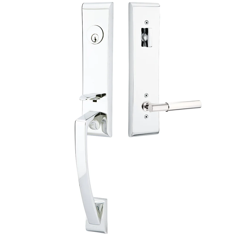 Emtek Apollo Tubular Entryset Monolithic with Myles Lever