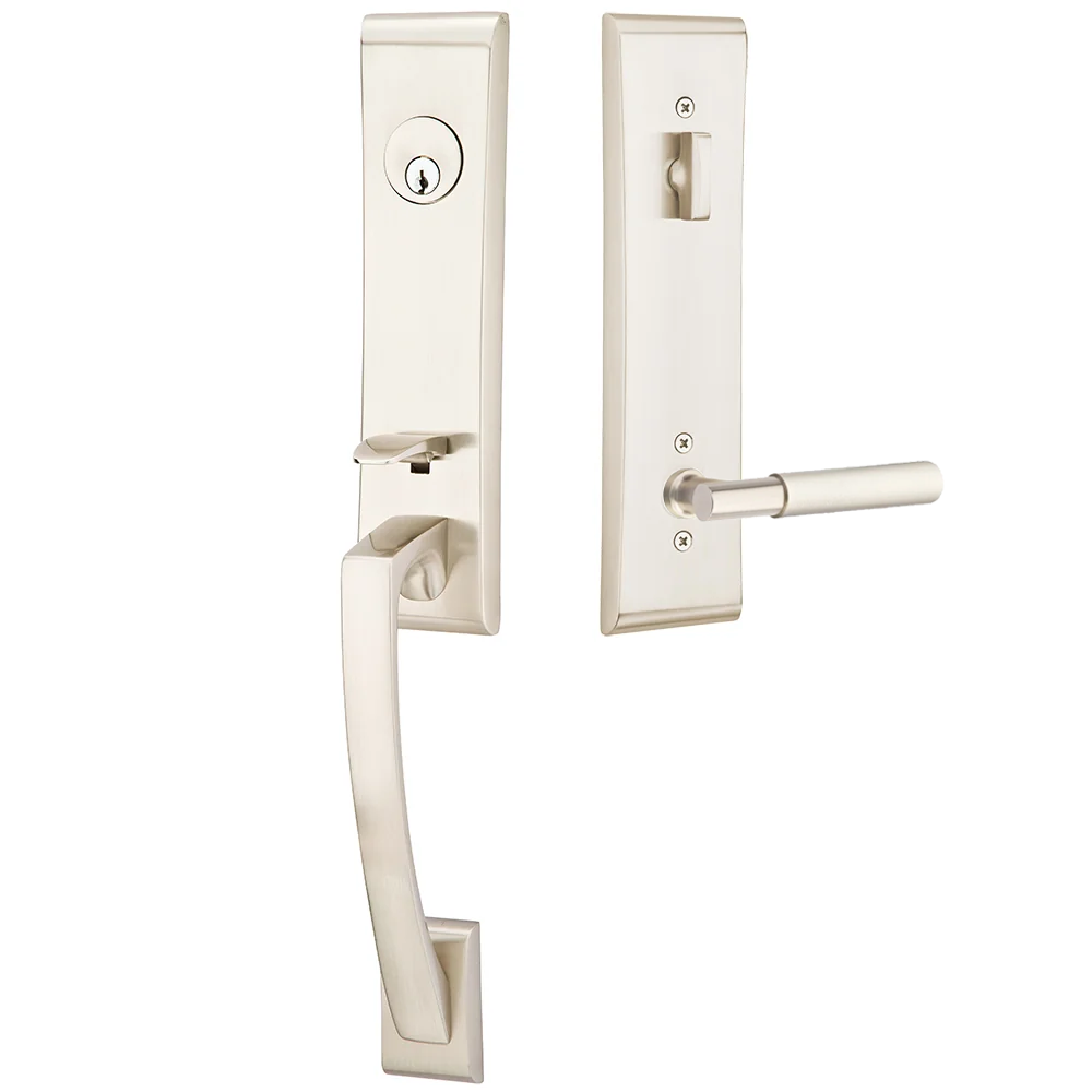 Emtek Apollo Tubular Entryset Monolithic with Myles Lever