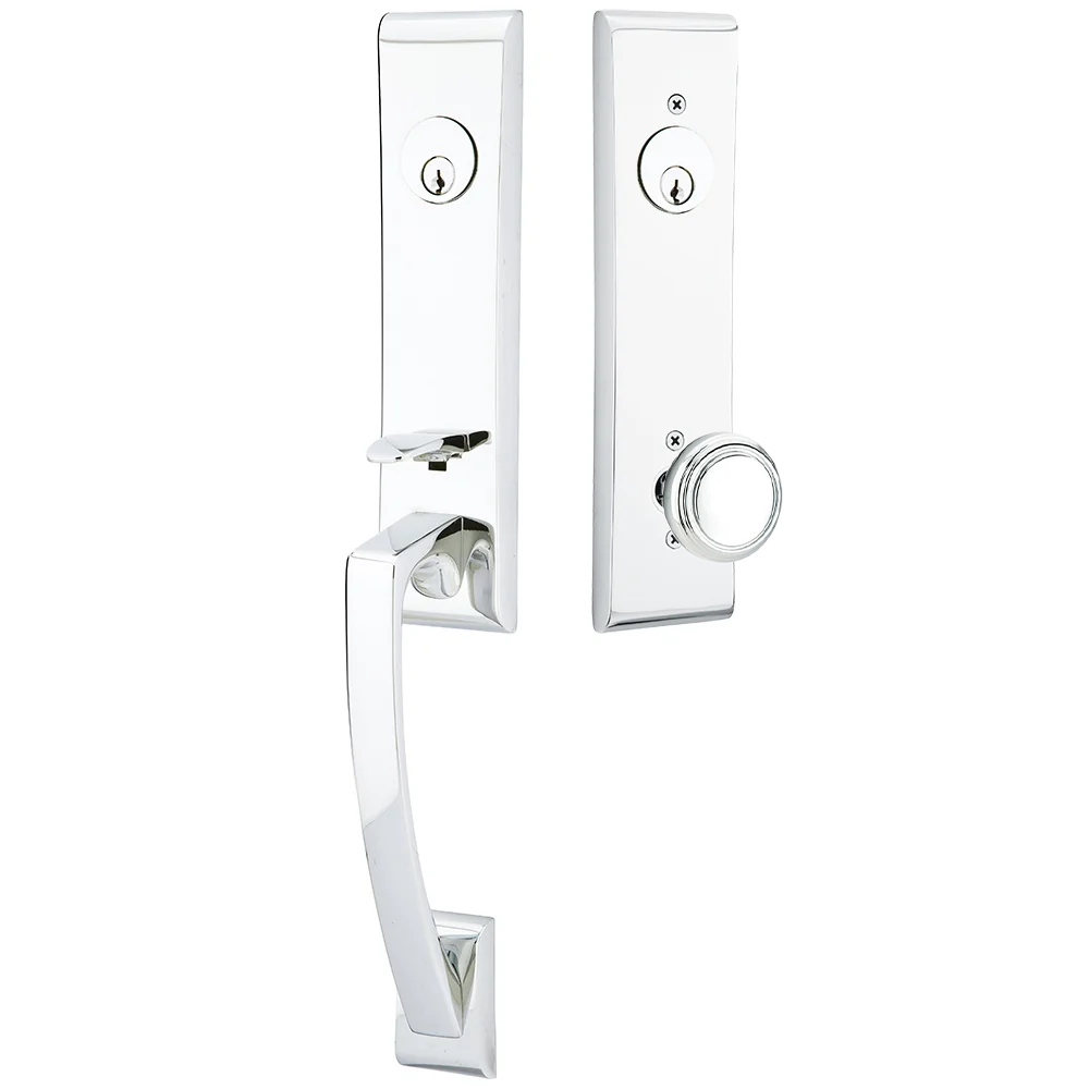 Emtek Apollo Tubular Entryset Monolithic with Norwich Knob