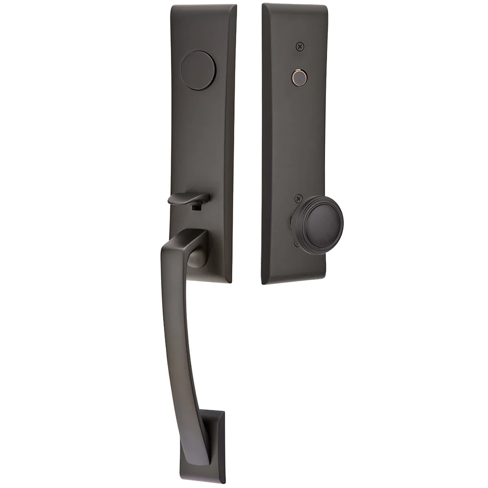 Emtek Apollo Tubular Entryset Monolithic with Norwich Knob
